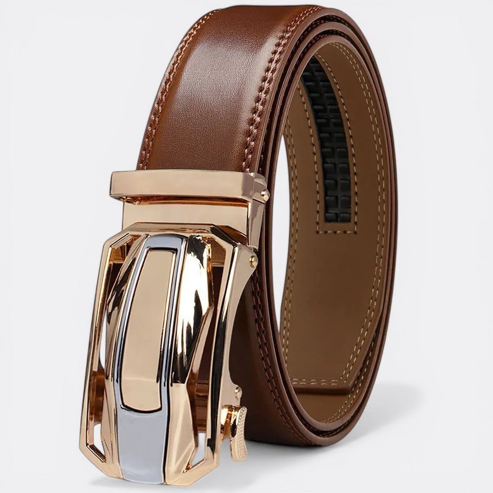 Ceinture Cuir Homme Automatique - Marron 115cm | Le monde de la ceinture