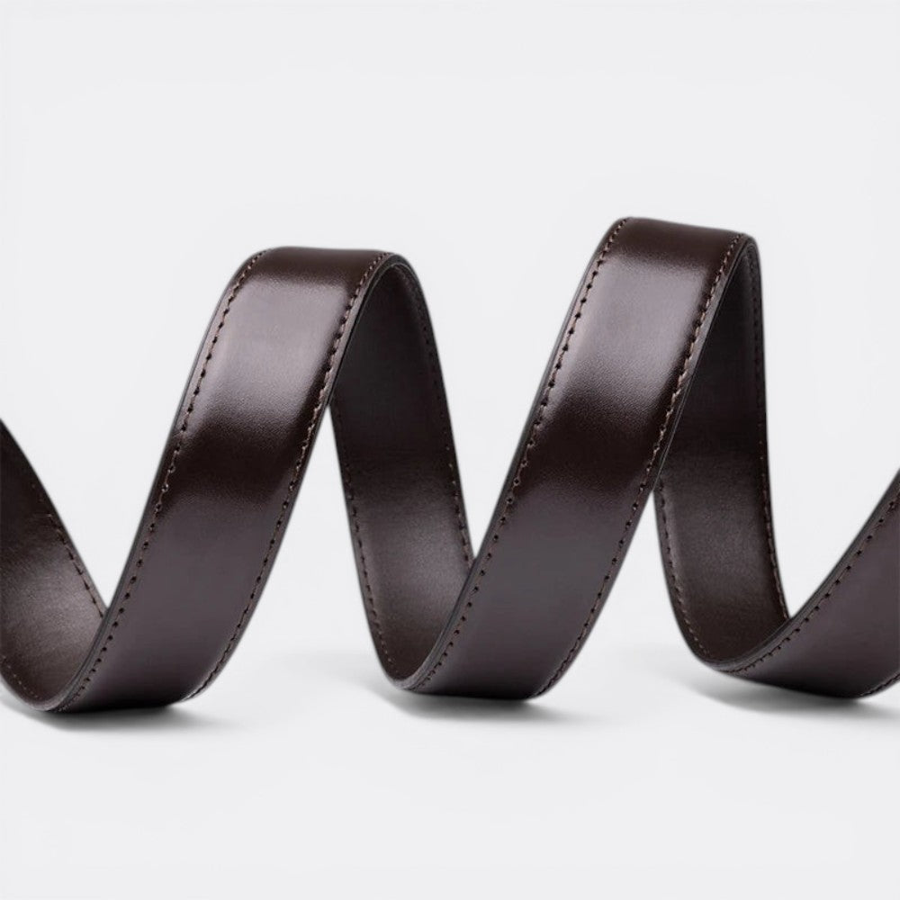 Ceinture Cuir Homme Boucle Argenté - Noir 100cm | Le monde de la ceinture