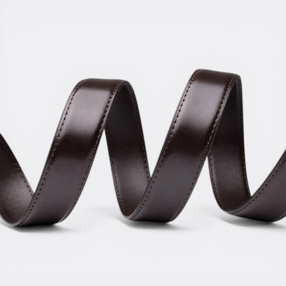 Ceinture Cuir Homme Boucle Argenté - Noir 100cm | Le monde de la ceinture