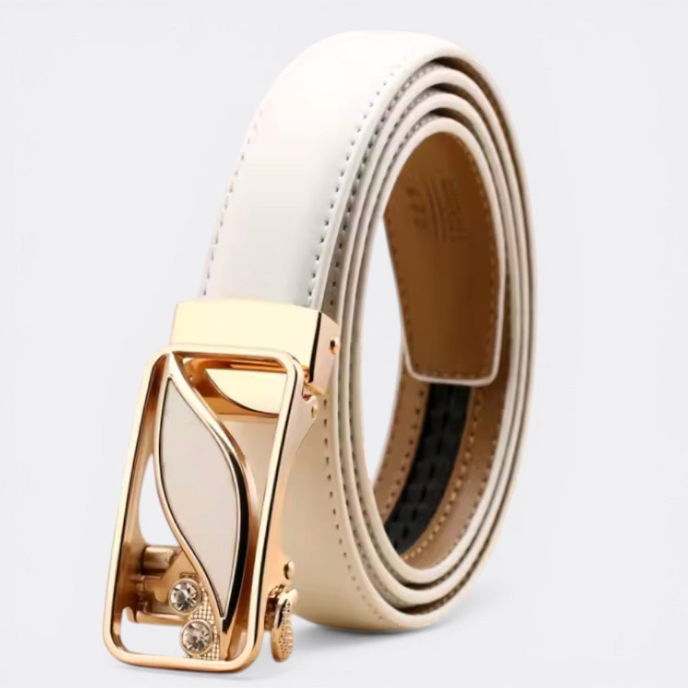 Ceinture Cuir Réversible Femme - Blanc 95cm | Le monde de la ceinture