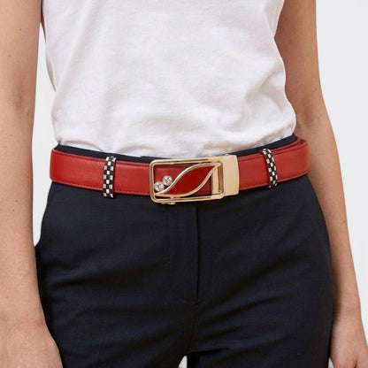 Ceinture Cuir Réversible Femme - Blanc 95cm | Le monde de la ceinture