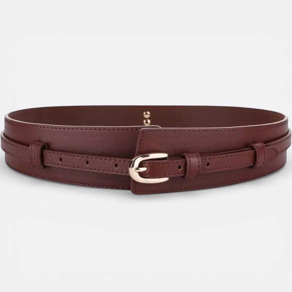 Ceinture Cuir Taille Haute Femme - Marron | Le monde de la ceinture