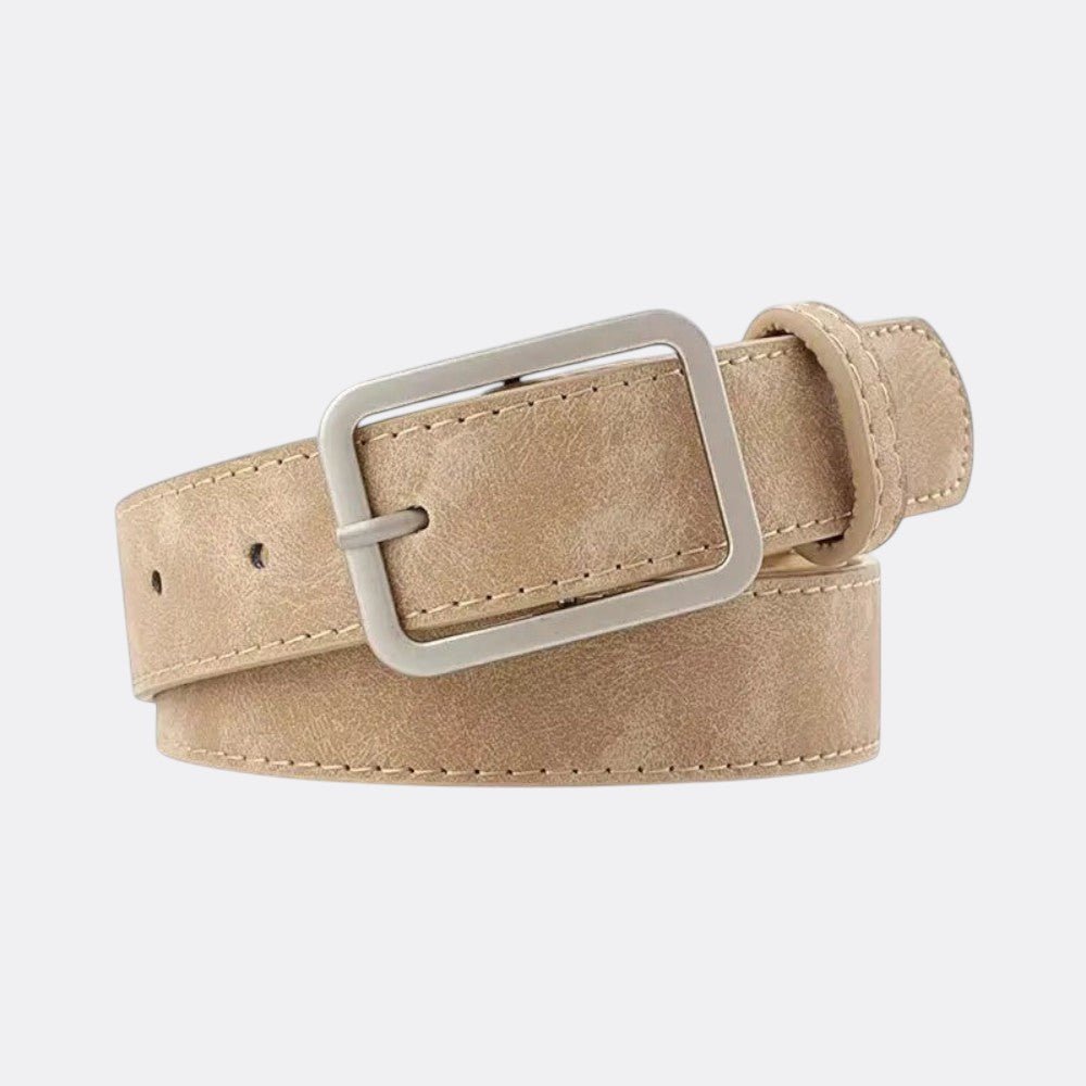 Ceinture Cuir Velour Homme - Beige 105cm | Le monde de la ceinture