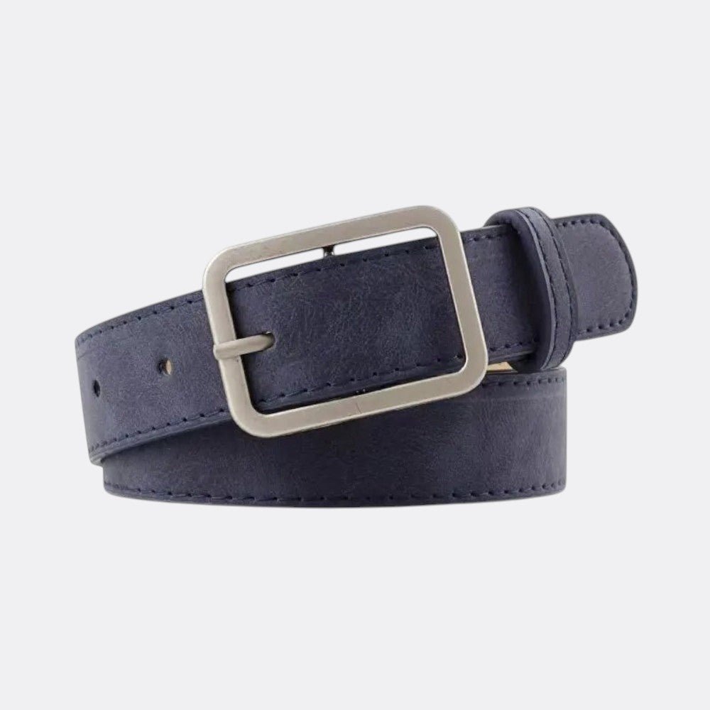 Ceinture Cuir Velour Homme - Bleu 105cm | Le monde de la ceinture