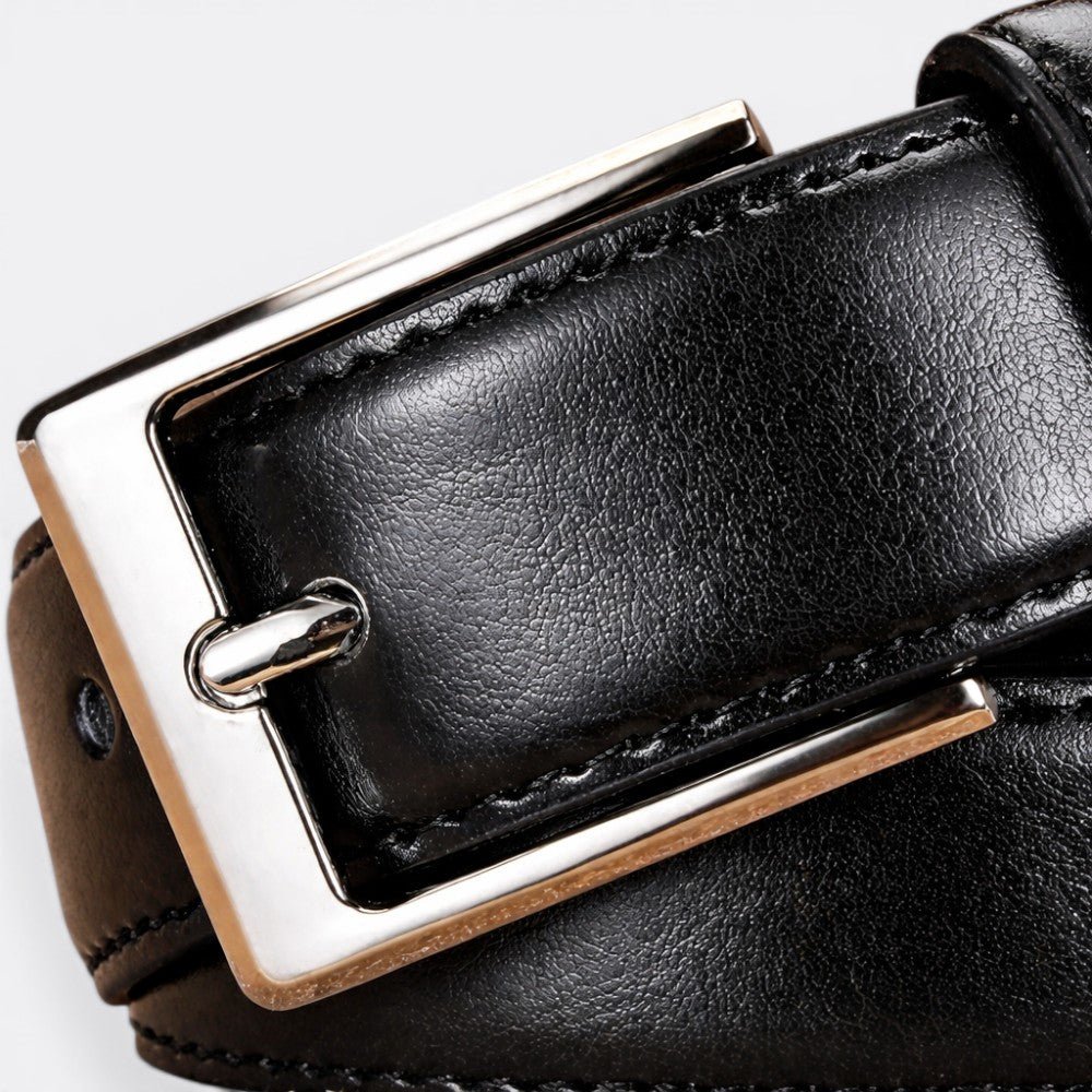 Ceinture en Cuir à Boucle Carrée - Bleu 105cm | Le monde de la ceinture