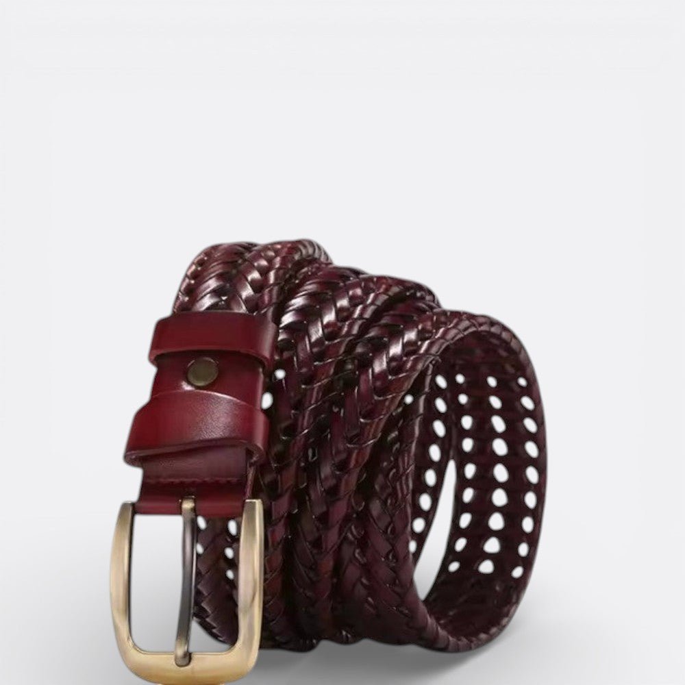 Ceinture en Cuir a Trou - Bordeaux 95cm | Le monde de la ceinture