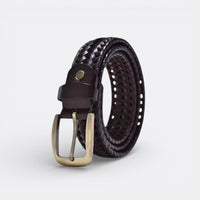 Ceinture en Cuir a Trou - Marron Foncé 95cm | Le monde de la ceinture