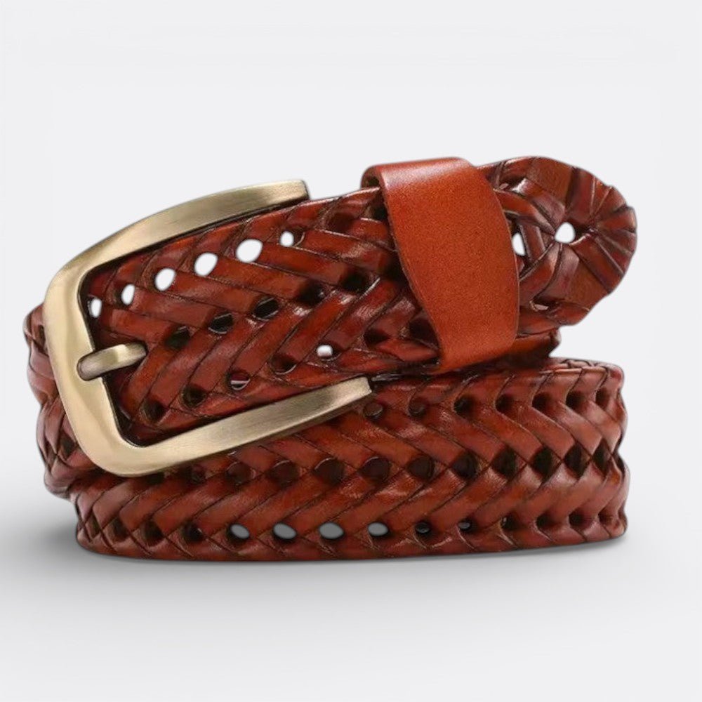 Ceinture en Cuir a Trou - Orange 95cm | Le monde de la ceinture