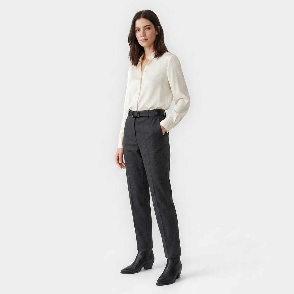 Mannequin femme portant la Ceinture en Cuir Femme — look luxe — Le Monde de la Ceinture