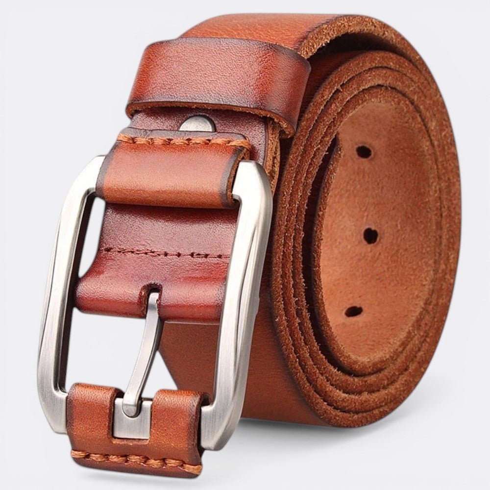 Ceinture en Cuir Homme - Orange 105cm | Le monde de la ceinture