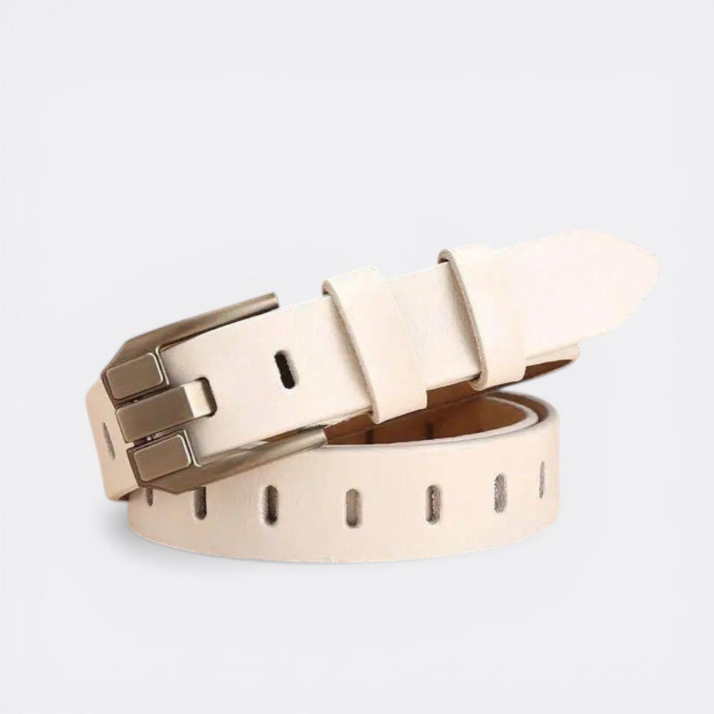 Ceinture Femme Cuir et Metal - Blanc 105cm | Le monde de la ceinture