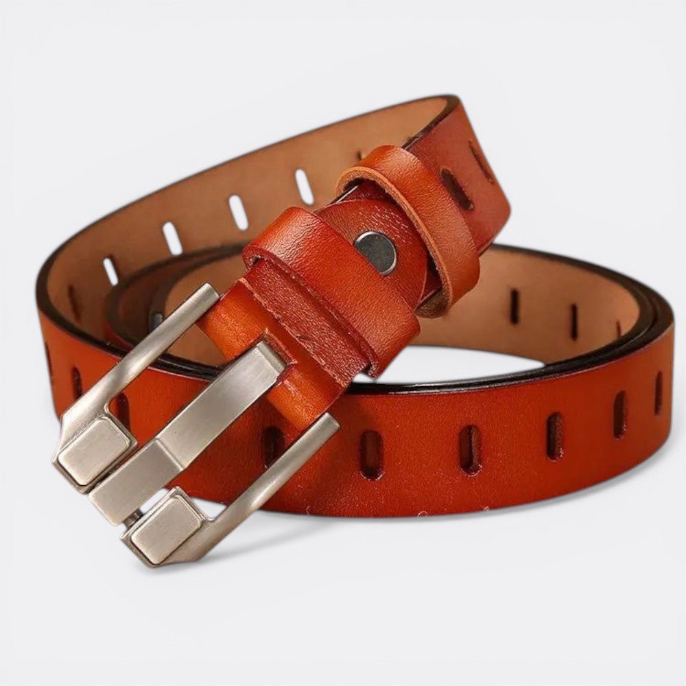 Ceinture Femme Cuir et Metal - Café 105cm | Le monde de la ceinture
