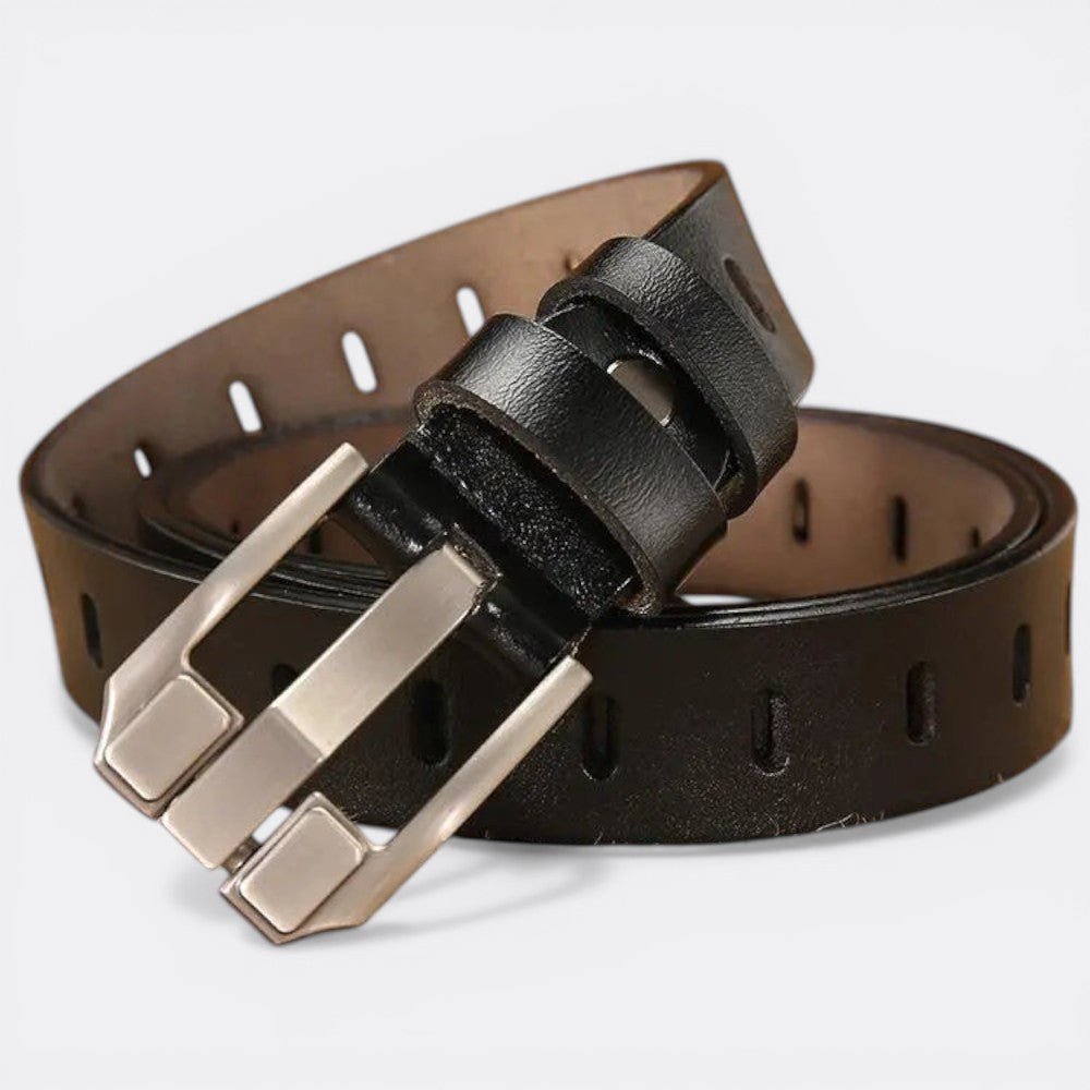 Ceinture Femme Cuir et Metal - Noir 105cm | Le monde de la ceinture