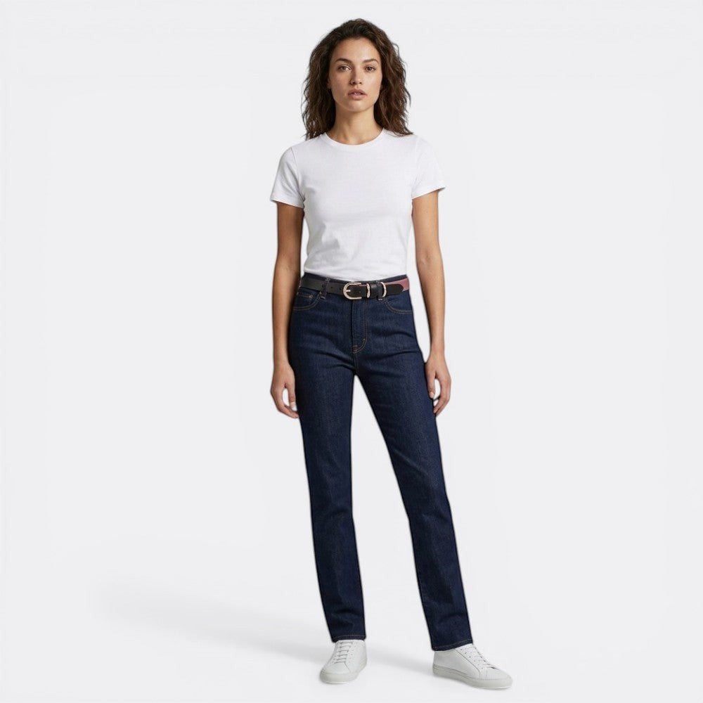 Ceinture Femme Fine Boucle Ardillon Dorée - Blanc 80cm | Le monde de la ceinture