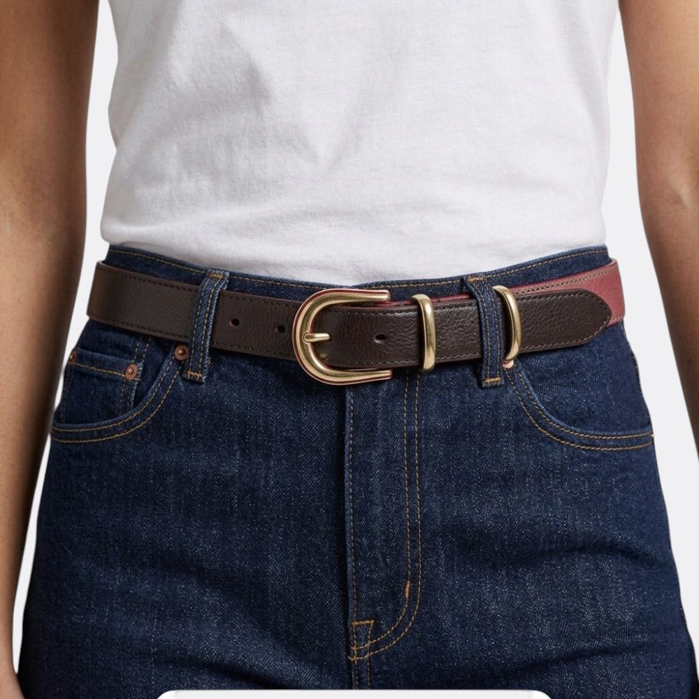Ceinture Femme Fine Boucle Ardillon Dorée - Blanc 80cm | Le monde de la ceinture