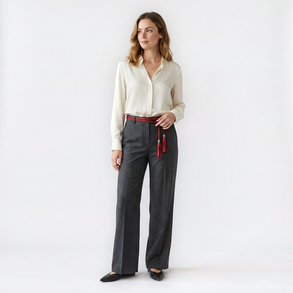 Mannequin femme portant la Ceinture Ficelle Femme — look casual chic — Le Monde de la Ceinture