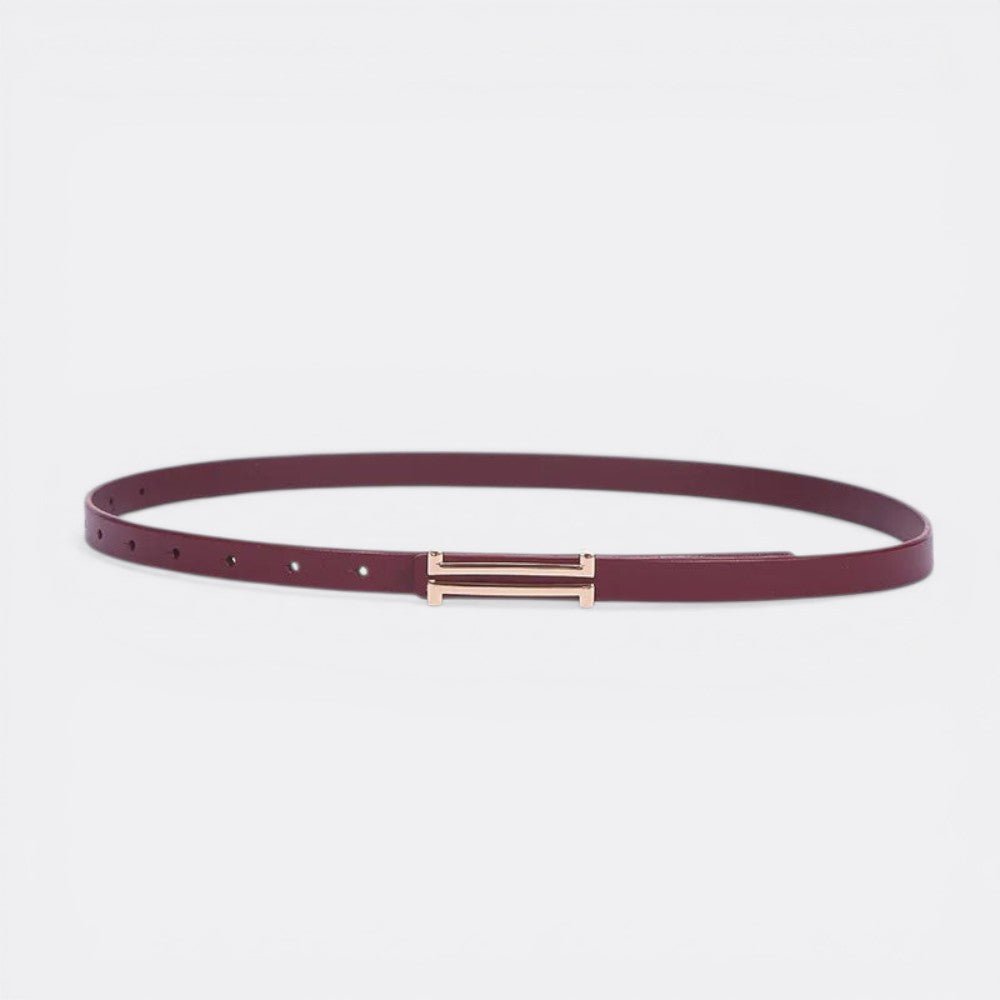 Ceinture Fine Luxe - Bordeaux 105cm | Le monde de la ceinture