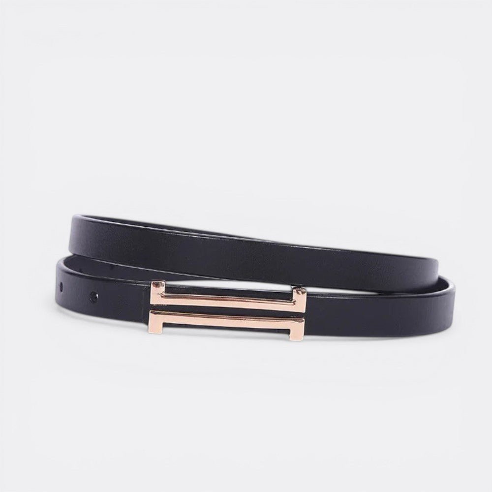 Ceinture Fine Luxe - Noir 105cm | Le monde de la ceinture