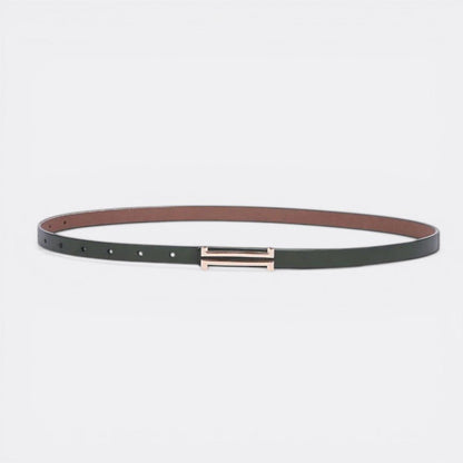 Ceinture Fine Luxe - Noir Vert 105cm | Le monde de la ceinture