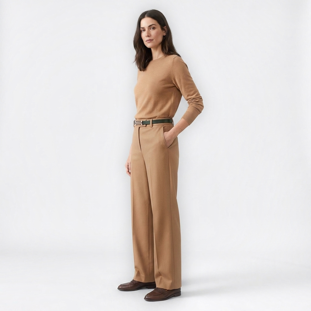 Mannequin femme portant la Ceinture Fine Luxe — look luxe — Le Monde de la Ceinture