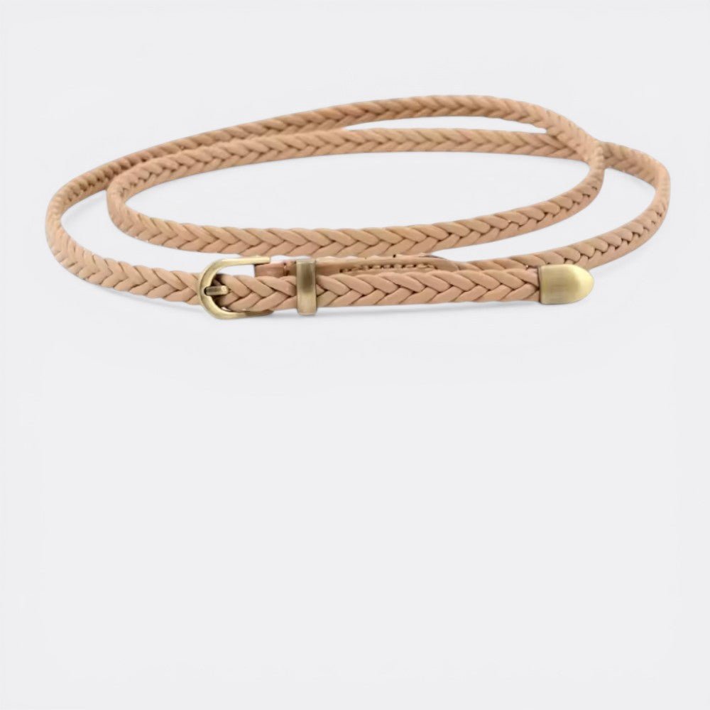 Ceinture Fine Tressée - Beige 98cm | Le monde de la ceinture