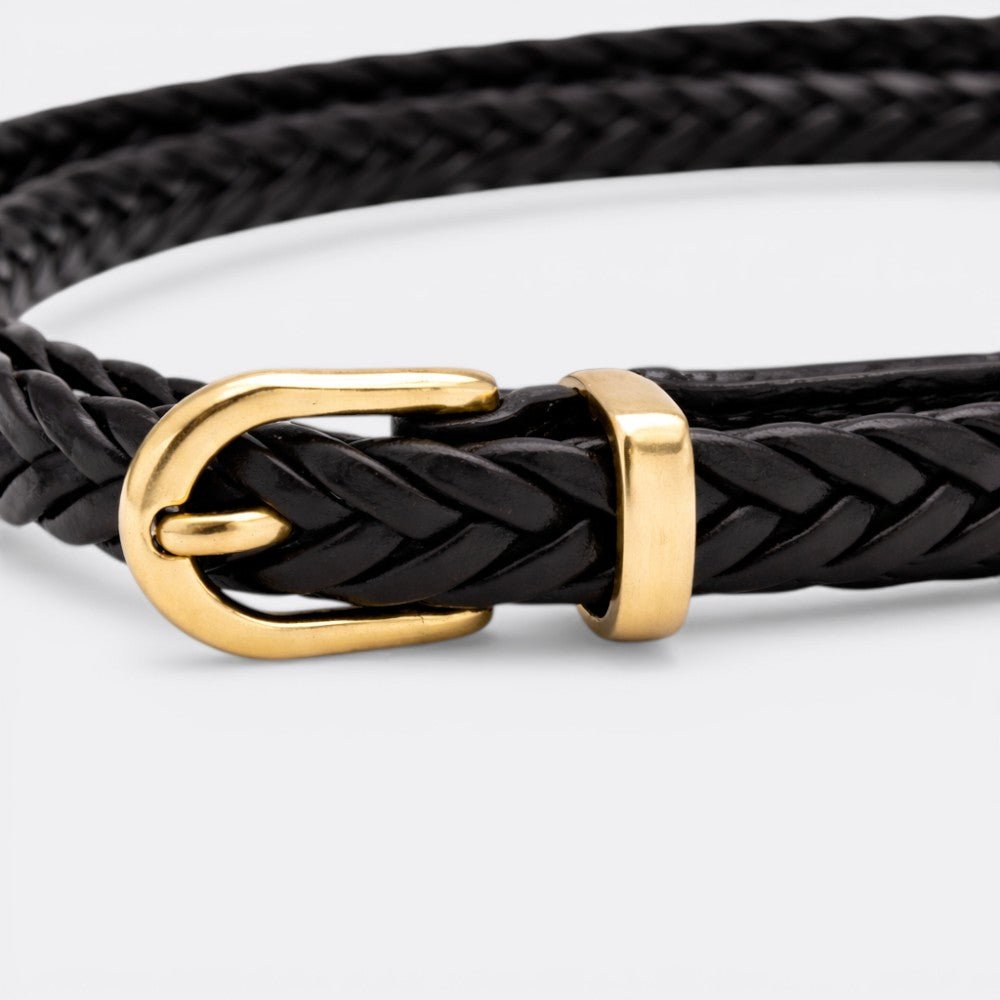 Ceinture Fine Tressée - Beige 98cm | Le monde de la ceinture