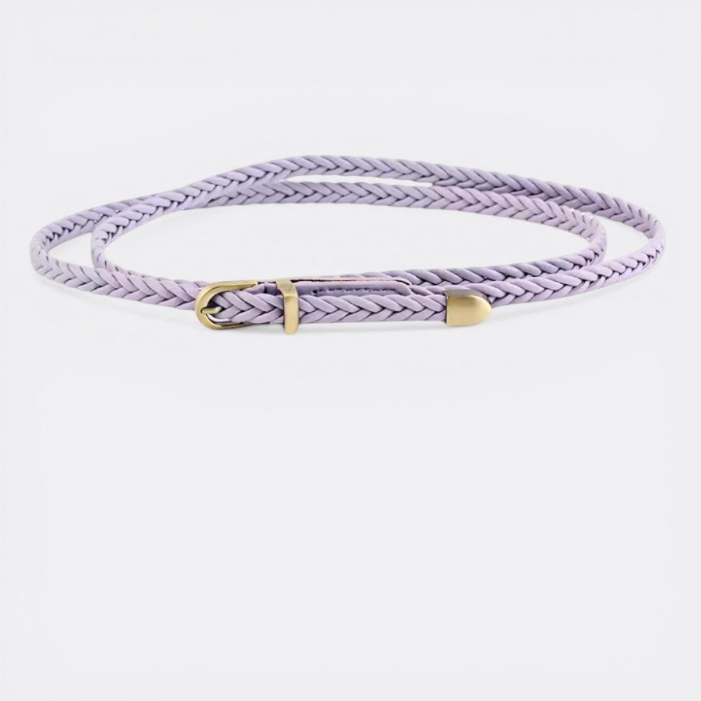 Ceinture Fine Tressée - Gris 98cm | Le monde de la ceinture