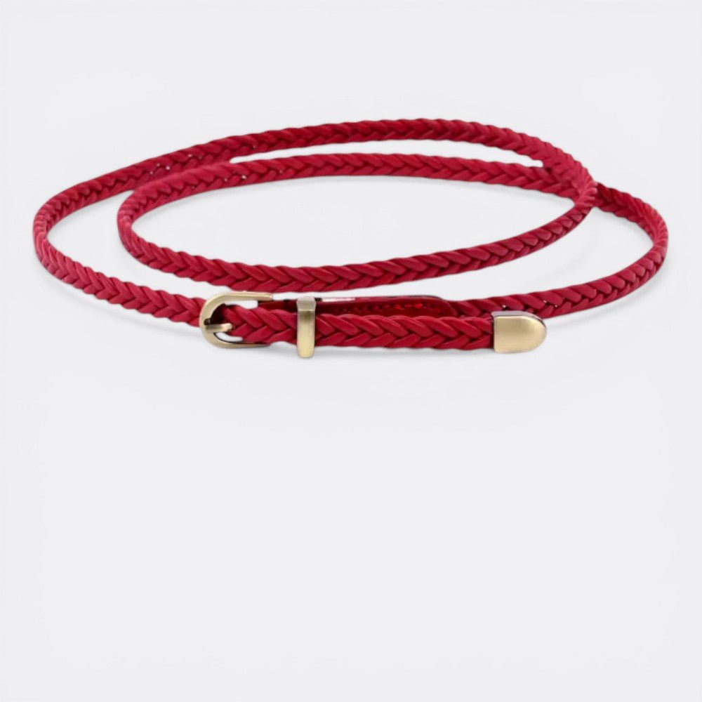Ceinture Fine Tressée - Rouge 98cm | Le monde de la ceinture