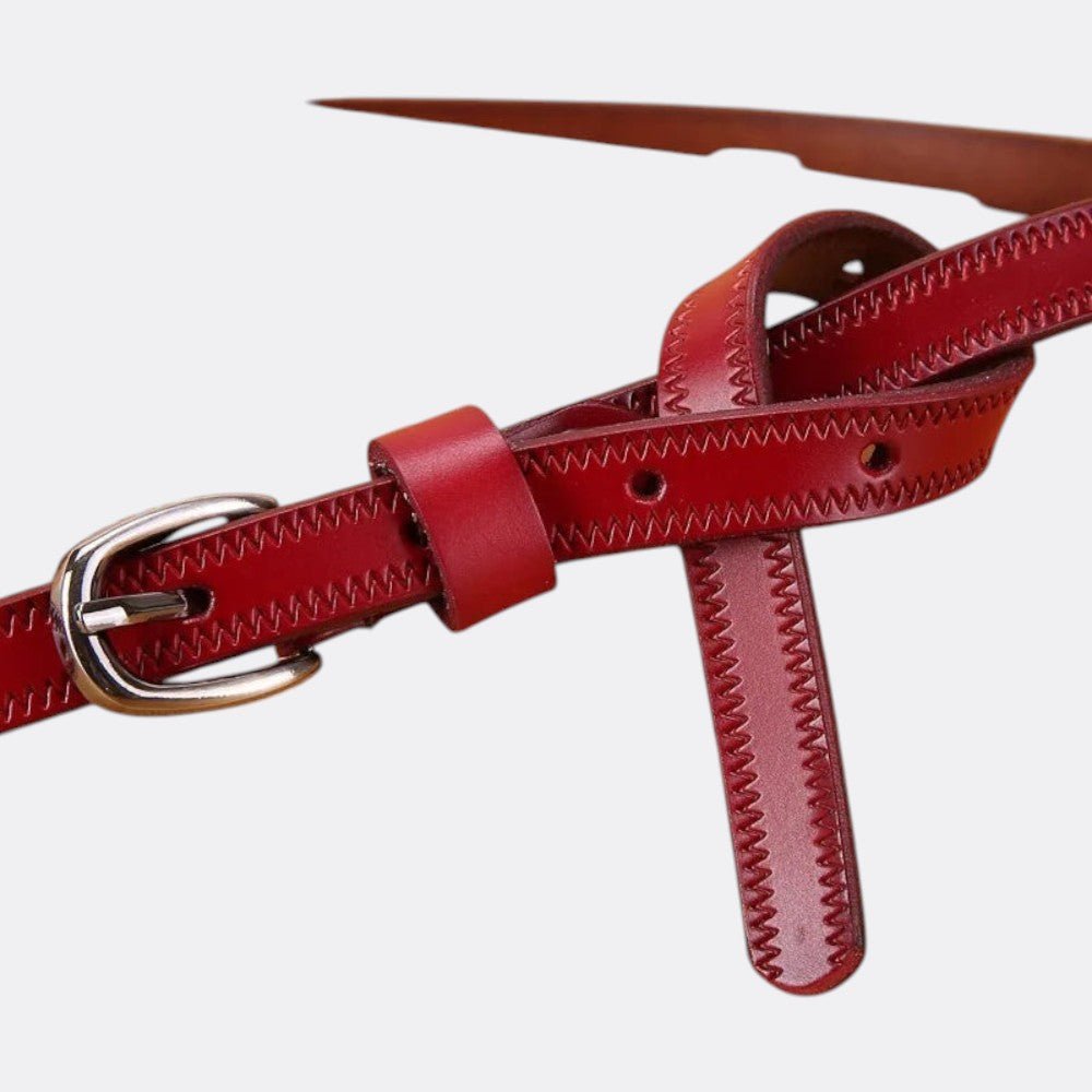 Ceinture Gravée Femme - Jaune 100cm | Le monde de la ceinture