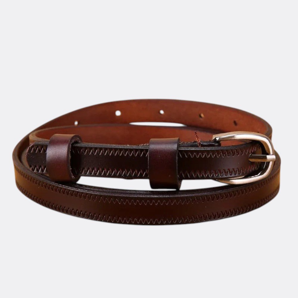 Ceinture Gravée Femme - Marron 100cm | Le monde de la ceinture