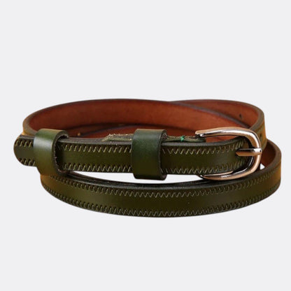 Ceinture Gravée Femme - Noir Vert 100cm | Le monde de la ceinture