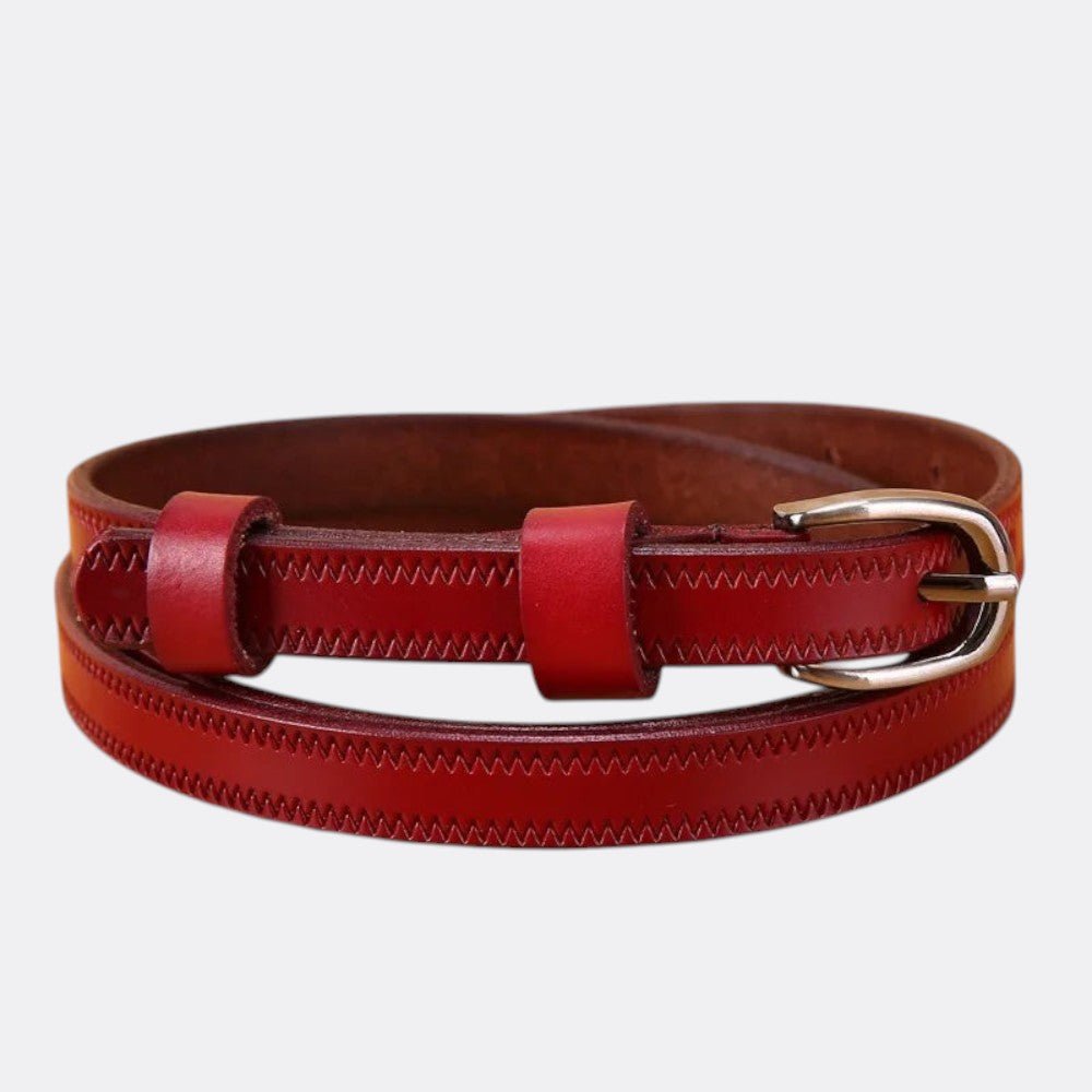 Ceinture Gravée Femme - Rouge 100cm | Le monde de la ceinture