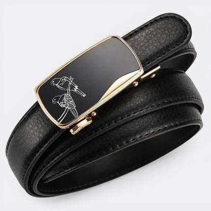 Ceinture Homme Boucle Automatique Cuir - Noir Style 1 105cm | Le monde de la ceinture