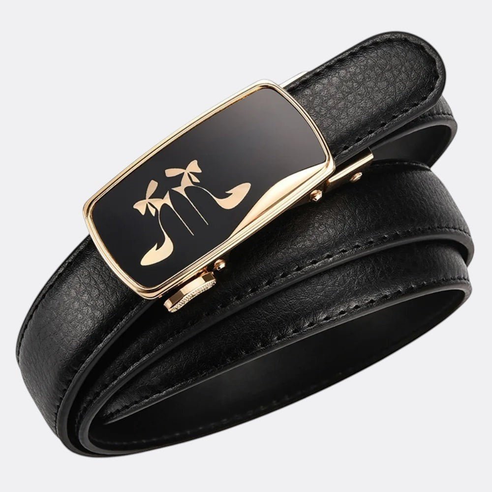 Ceinture Homme Boucle Automatique Cuir - Noir Style 2 105cm | Le monde de la ceinture