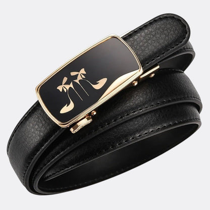 Ceinture Homme Boucle Automatique Cuir - Noir Style 2 105cm | Le monde de la ceinture