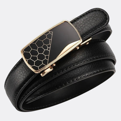 Ceinture Homme Boucle Automatique Cuir - Noir Style 3 105cm | Le monde de la ceinture