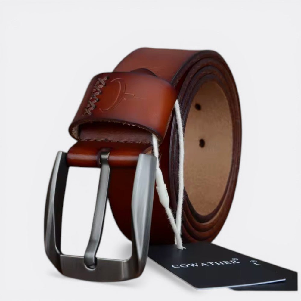 Ceinture Homme Cuir Simple - Café 100cm | Le monde de la ceinture