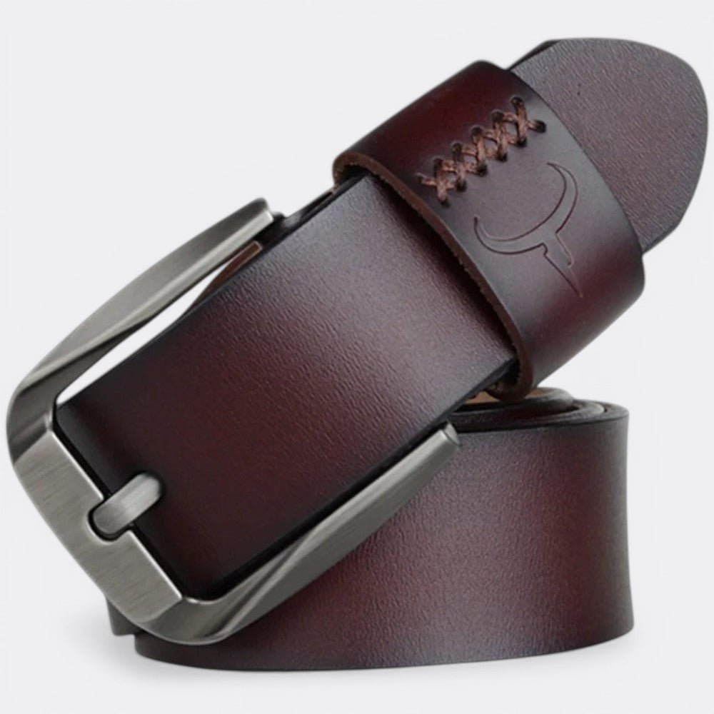 Ceinture Homme Cuir Simple - Marron Foncé 100cm | Le monde de la ceinture
