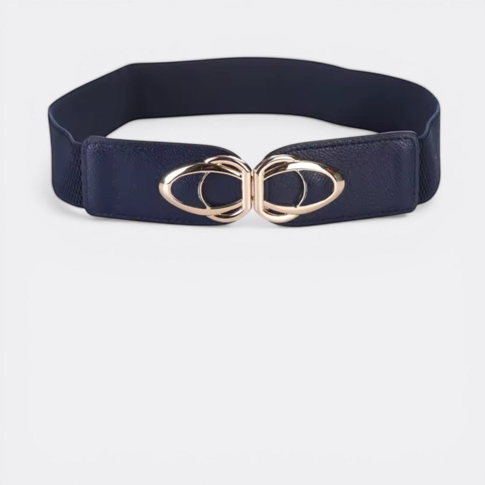 Ceinture Large Boucle Dorée - Bleu 65cm | Le monde de la ceinture