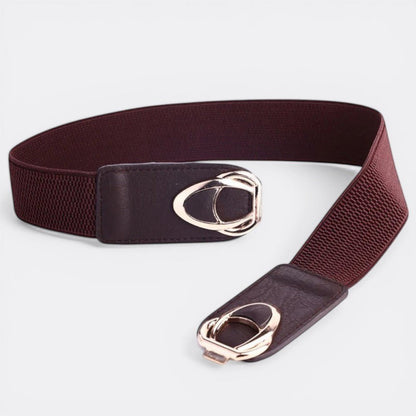 Ceinture Large Boucle Dorée - Café 65cm | Le monde de la ceinture