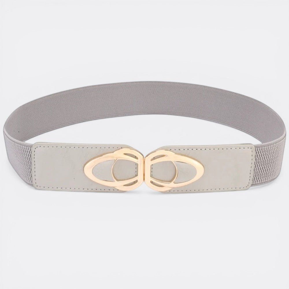 Ceinture Large Boucle Dorée - Gris 65cm | Le monde de la ceinture