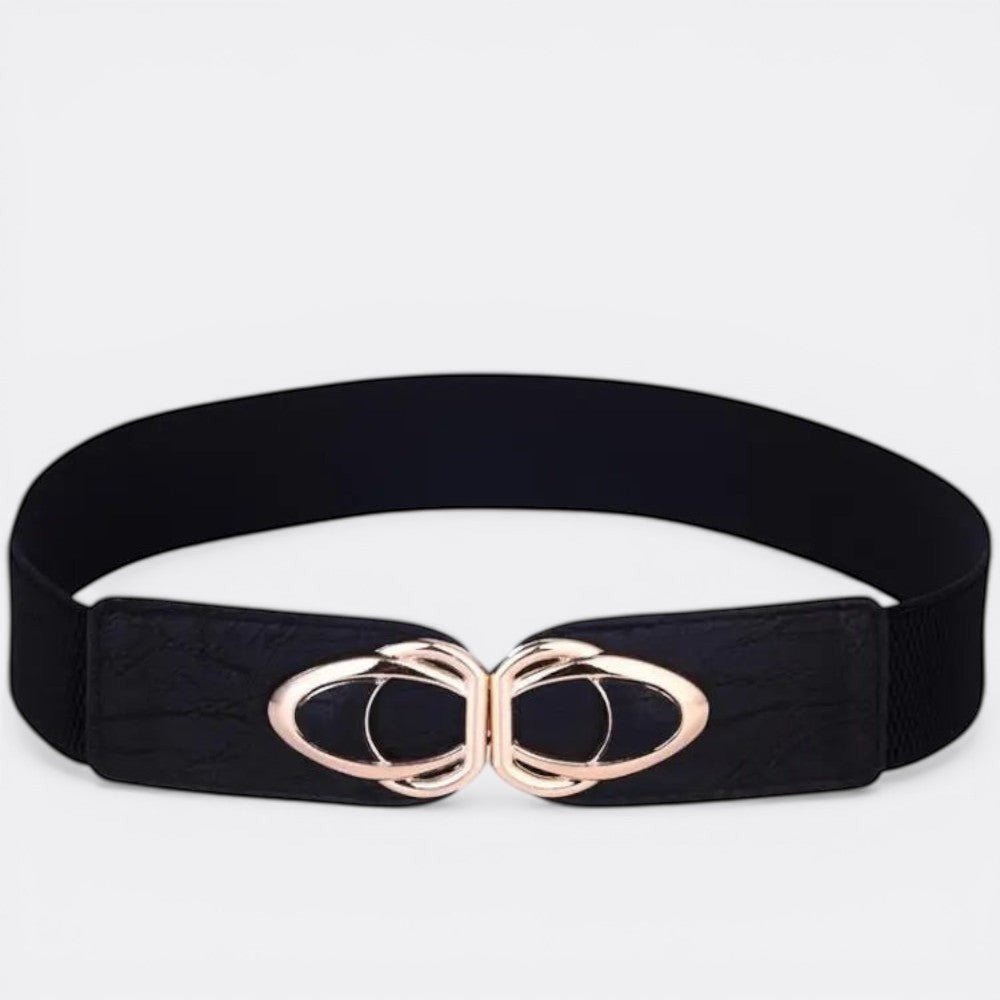 Ceinture Large Boucle Dorée - Noir 65cm | Le monde de la ceinture