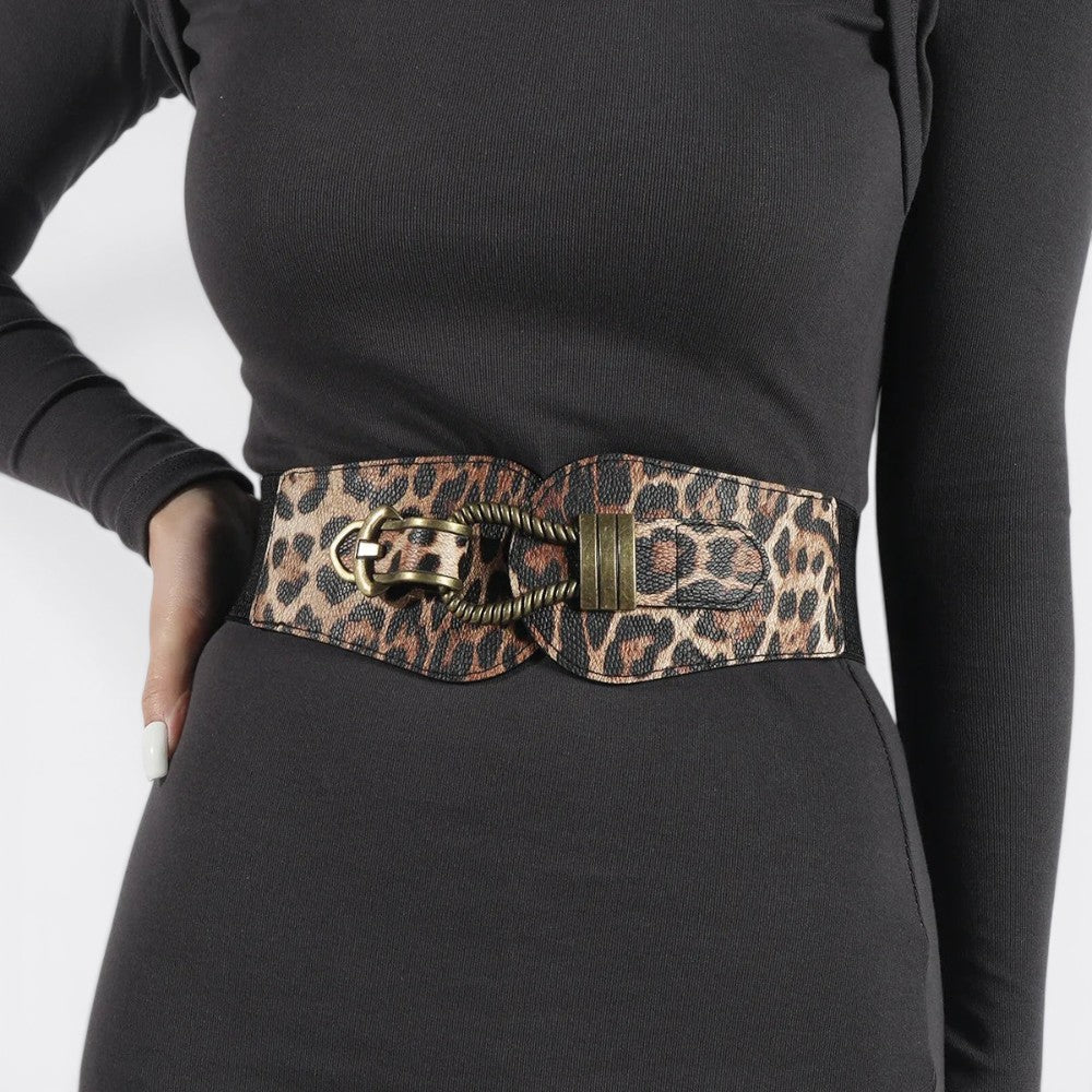 Ceinture Large Boucle Vintage - Léopard 65cm | Le monde de la ceinture