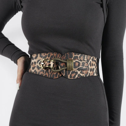 Ceinture Large Boucle Vintage - Léopard 65cm | Le monde de la ceinture