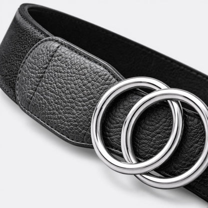 Ceinture Large Double Boucle - Blanc 70cm à 90cm | Le monde de la ceinture