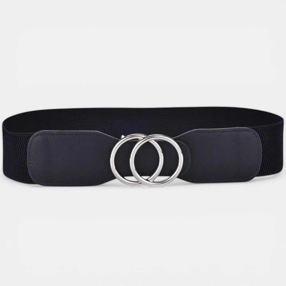 Ceinture Large Double Boucle - Noir 70cm à 90cm | Le monde de la ceinture