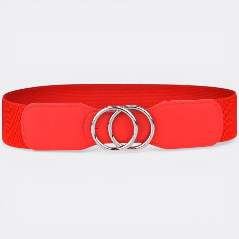Ceinture Large Double Boucle - Rouge 70cm à 90cm | Le monde de la ceinture