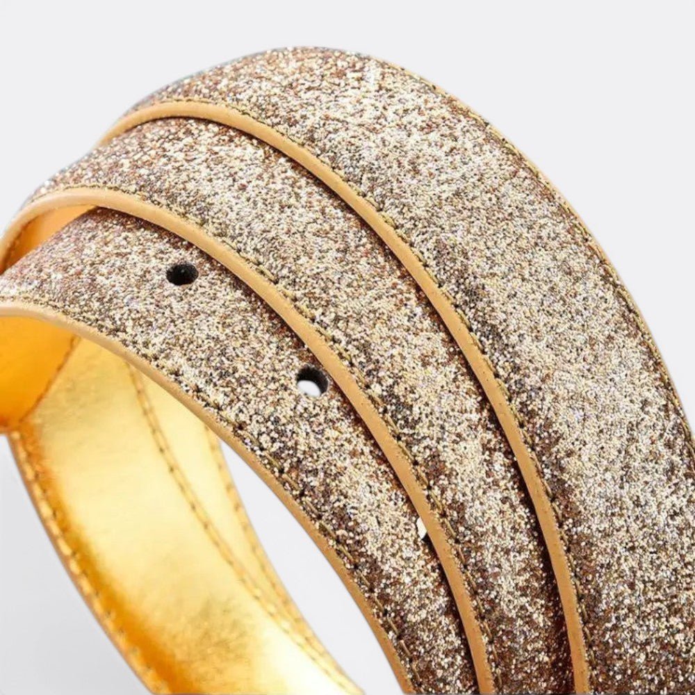 Ceinture Paillettes Femme - Argenté 95cm | Le monde de la ceinture