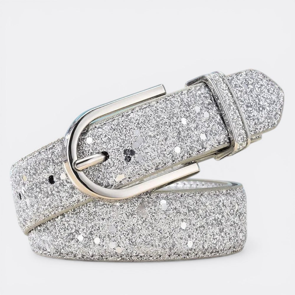 Ceinture Paillettes Femme - Argenté 95cm | Le monde de la ceinture