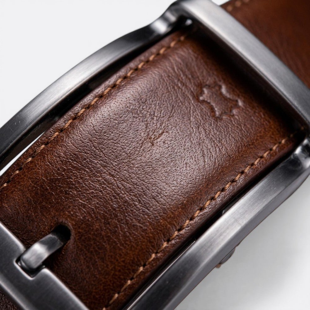 Ceinture Reversible Cuir Homme - Marron foncé Marron Clair 85cm | Le monde de la ceinture